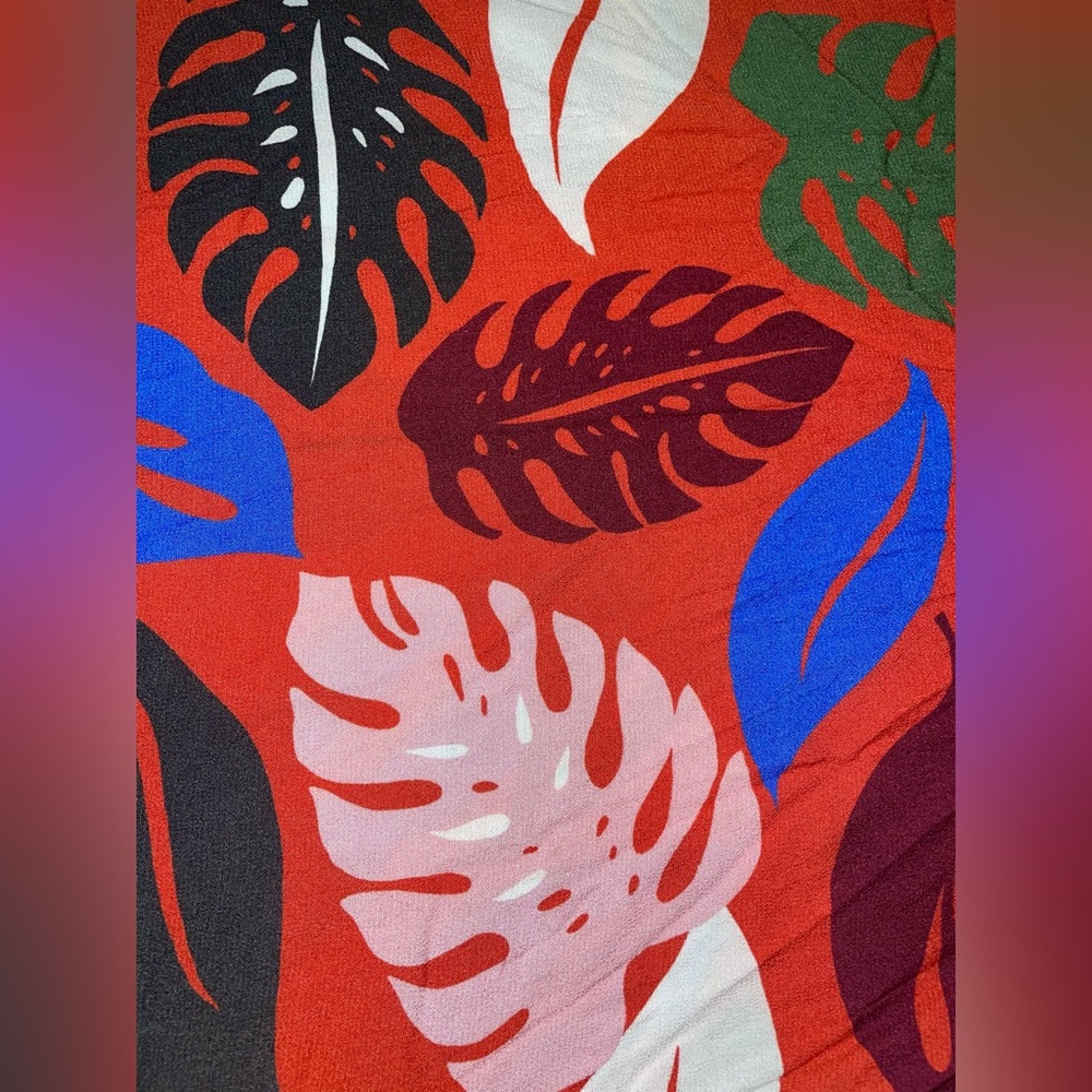 RACHEL PALLY Red Leaf Print Reversible Halter Maternity Dress, Size XS, LIKE NEW - Picture 6 of 13